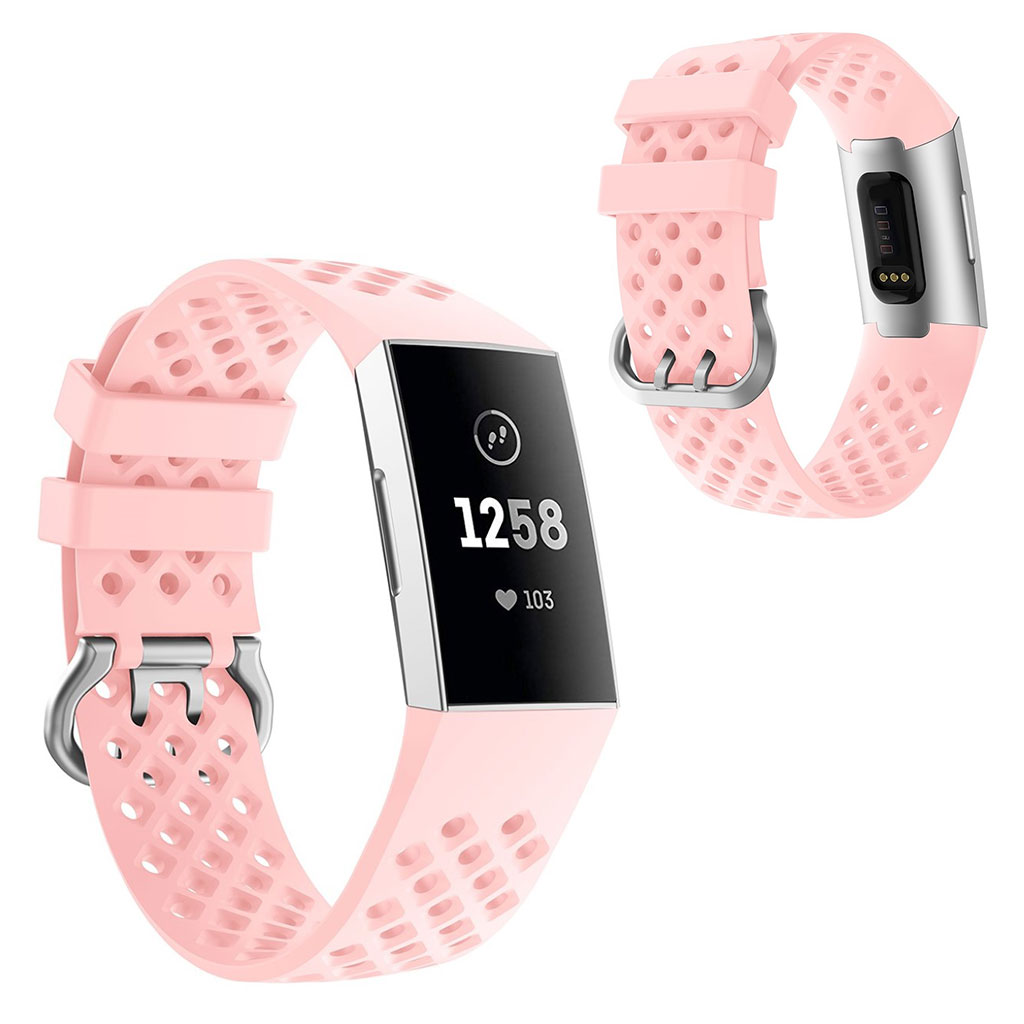 Silikonklokkebånd for Fitbit Charge 4 / 3 - Rosa