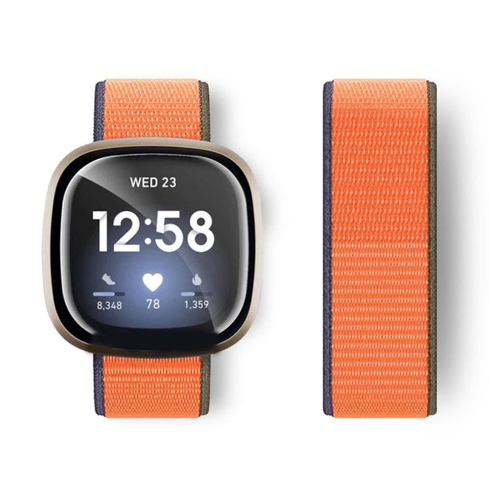 Fitbit Sense / Versa 3 nylonrem - Oransje