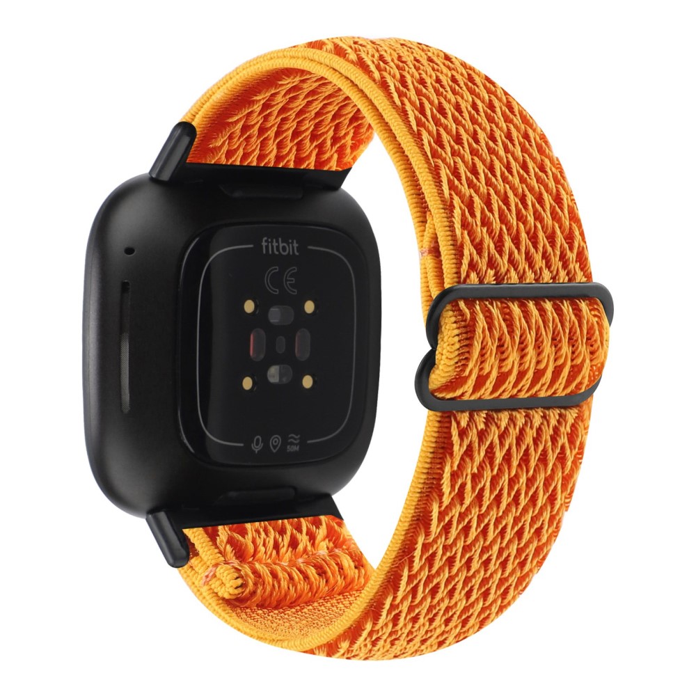 Fitbit Sense 2 / Versa 4 elastisk klokkerem i nylon - Oransje