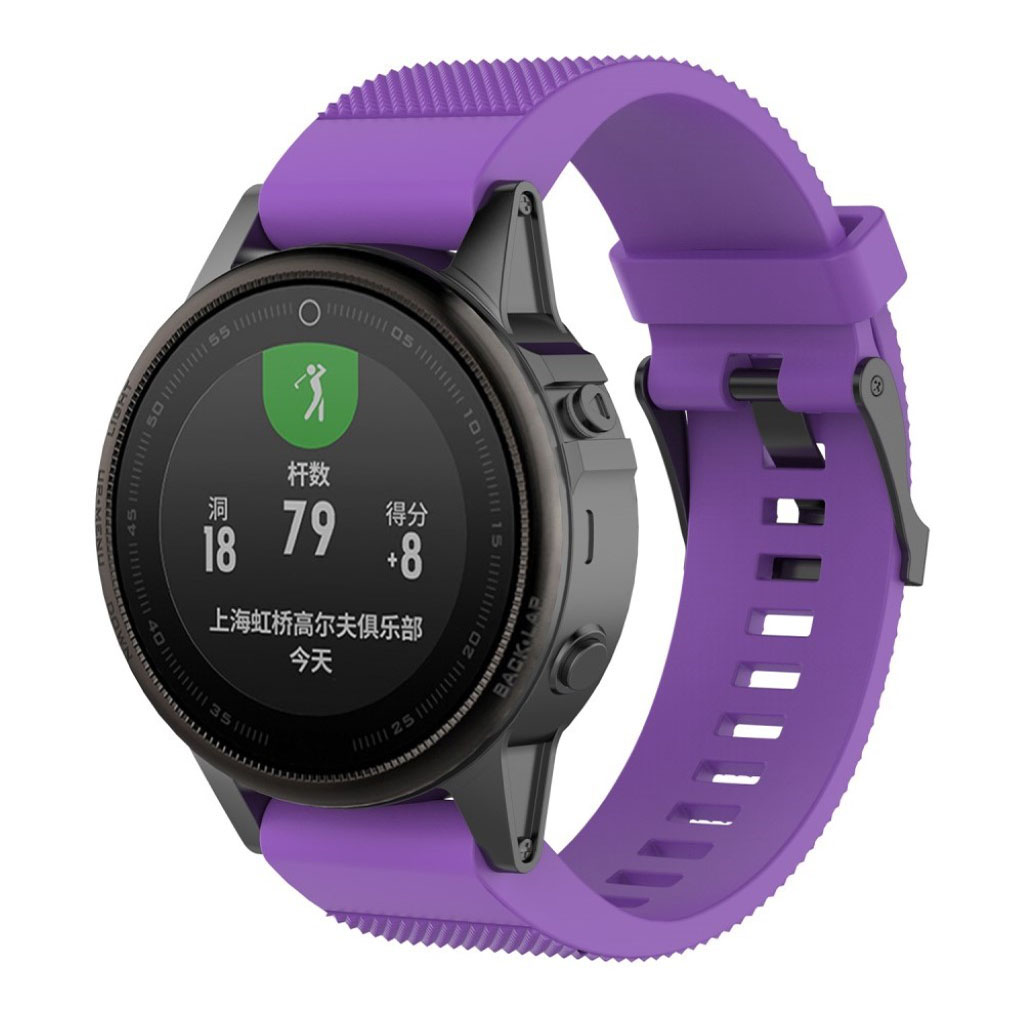 Garmin Fenix 5S klokkereim av teksturert silikon - lilla