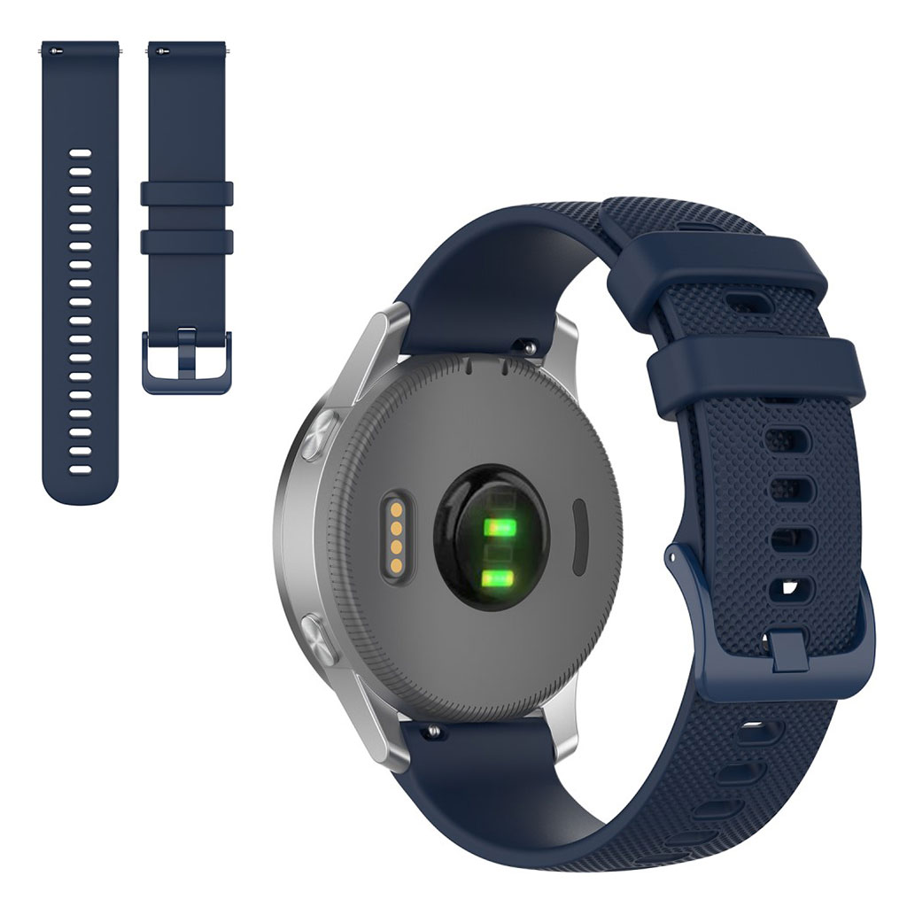 Garmin Venu 2S / Vivoactive 4S / Vivomove 3S ensfarget klokkerem - Marineblå