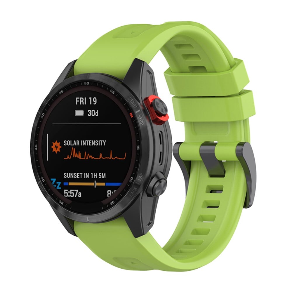 Garmin Fenix 7 / Epix Gen 2 / Descent G1 klokkerem i silikon - Grønn