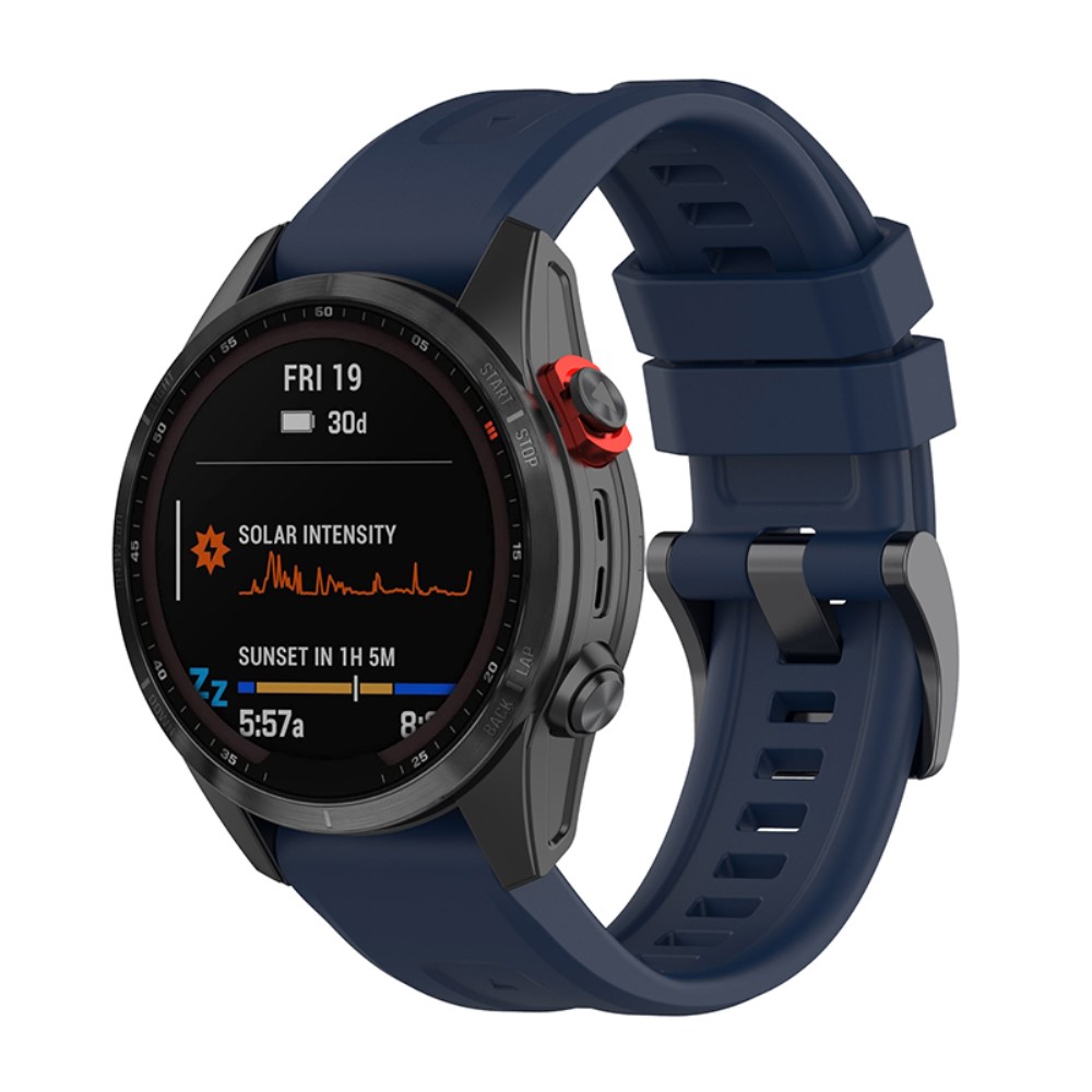 Garmin Fenix 7 / Epix Gen 2 / Descent G1 klokkerem i silikon - Midnattsblå