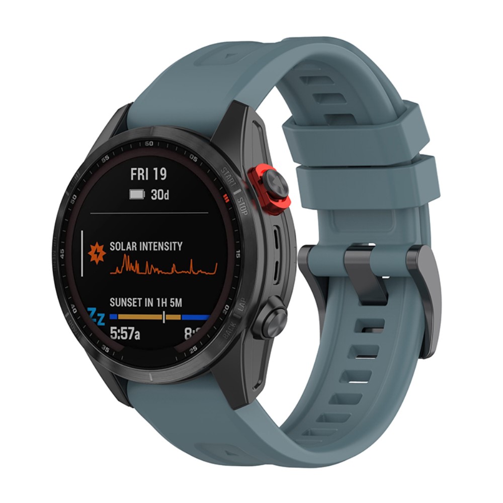 Garmin Fenix 7 / Epix Gen 2 / Descent G1 klokkerem i silikon - Mørkegrønn