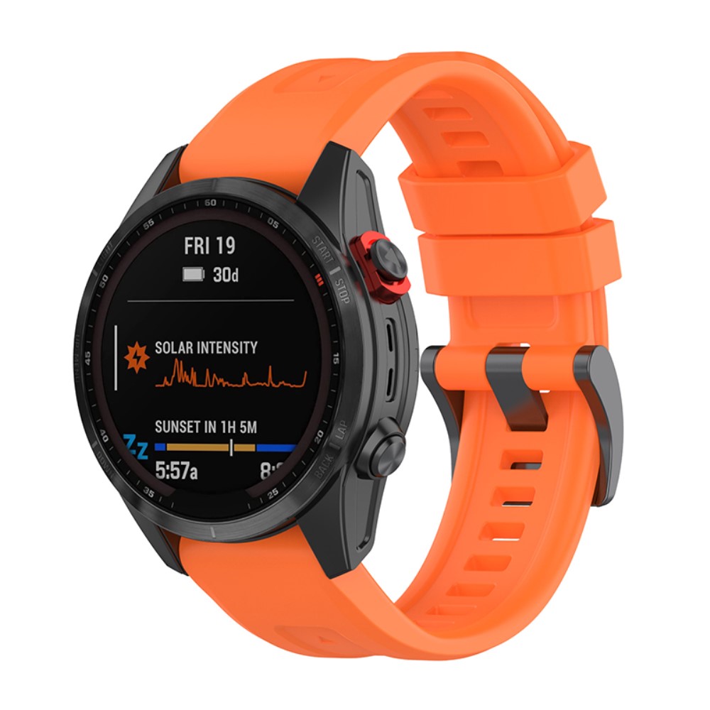 Garmin Fenix 7 / Epix Gen 2 / Descent G1 klokkerem i silikon - Oransje