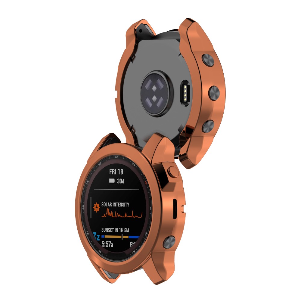 Garmin Fenix 7 / 7 Solar / 7 Sapphire Solar galvaniseringsdeksel - Rose Gull