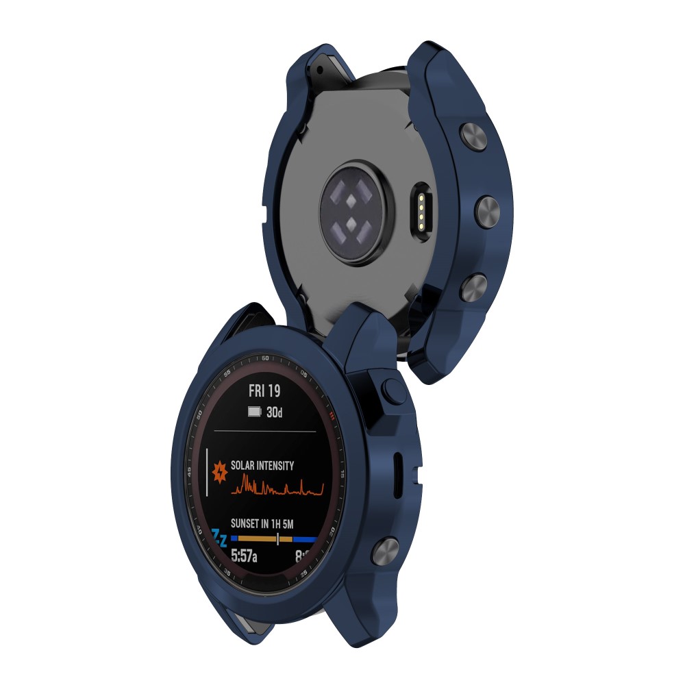 Garmin Fenix 7 / 7 Solar / 7 Sapphire Solar galvaniseringsdeksel - Midnattsblå