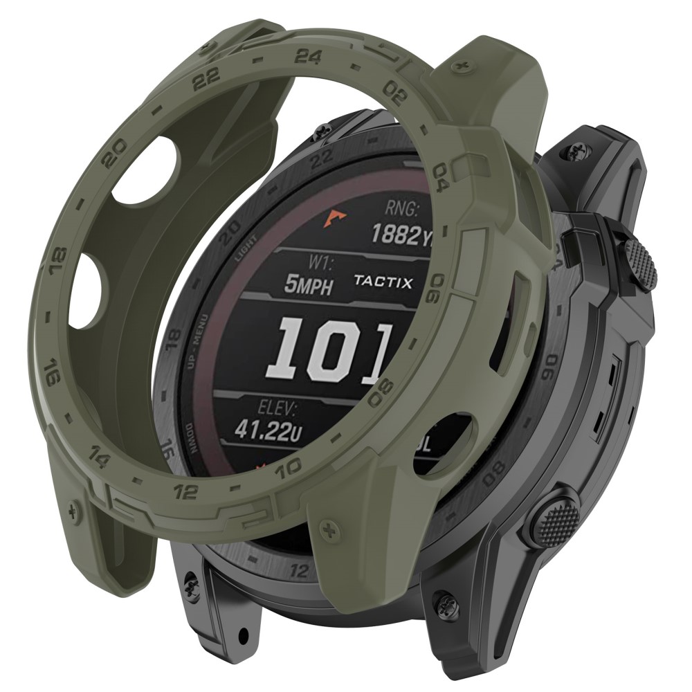 Garmin Enduro 2 / Tactix 7 urskiveklokkedeksel - Jungelgrønn