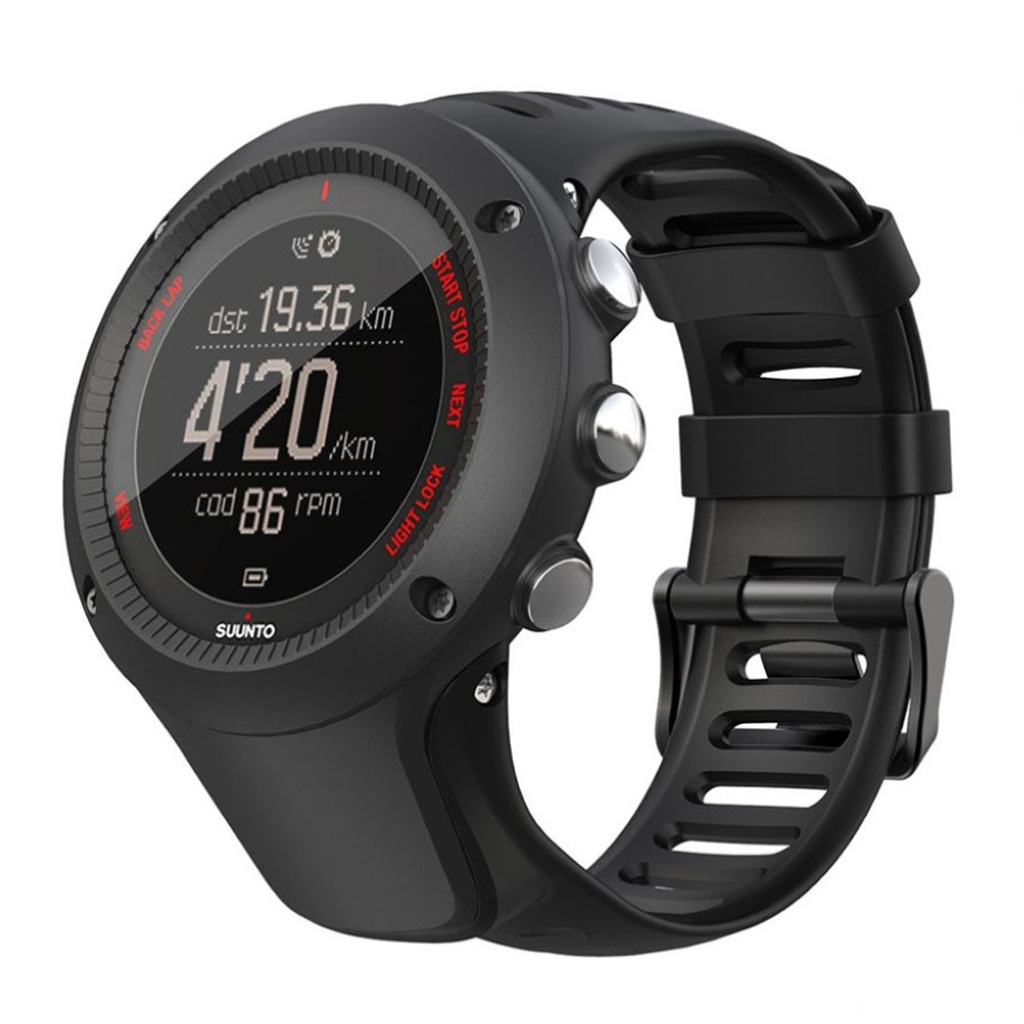 Suunto Ambit3 holdbar silikon klokkereim - Svart