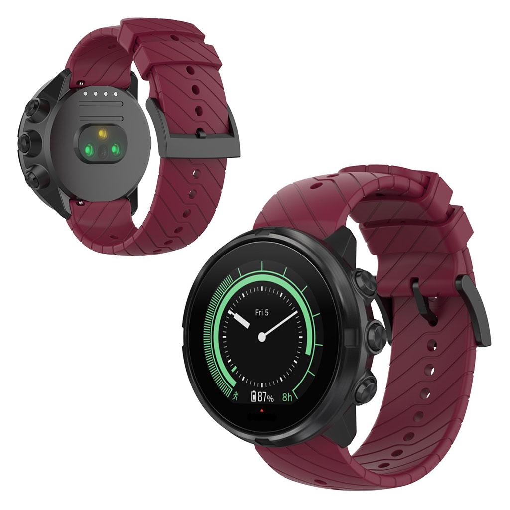 Bilde av Suunto 9 Holdbar Silikon Klokkereim - Wine Red