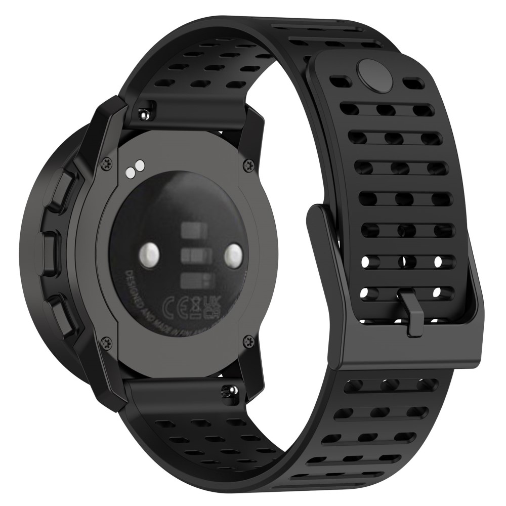 22 mm silikonrem til Suunto-klokke - Svart